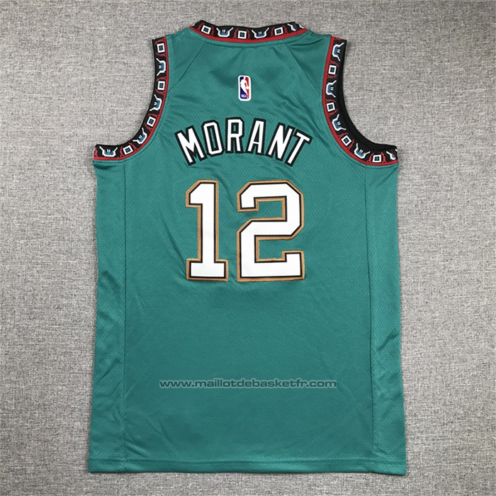 Maillot Enfant Memphis Grizzlies Ja Morant #12 Classic Retro Vert